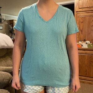 Faded Glory Women's Short Sleeve Tee - Light Blue